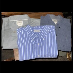 Lot Of 3 Vintage L.L Bean Men’s Large/Tall Long sleeve Shirts